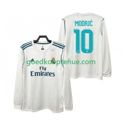 Thuis Retro Tenue van Real Madrid MODRIC 10 2017 2018 Heren Lange Mouw