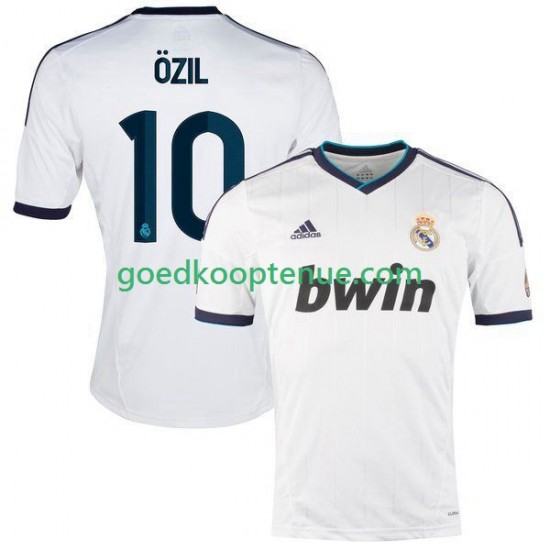 Thuis Retro Tenue van Real Madrid Ozil 2012 2013 Heren Korte Mouw