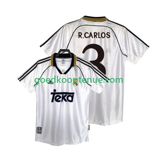 Thuis Retro Tenue van Real Madrid R.CARLOS 3 2000 Heren 1998 Korte Mouw