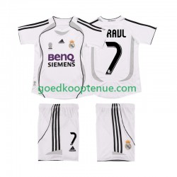 Thuis Retro Tenue van Real Madrid RAUL 7 2007 Kind 2-13 jaar 2006 Korte Mouw