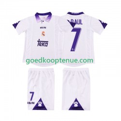 Thuis Retro Tenue van Real Madrid RAUL 7 1997 Kind 2-13 jaar 1998 Korte Mouw
