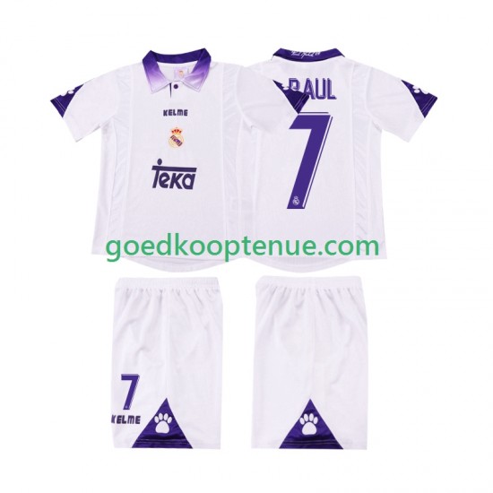 Thuis Retro Tenue van Real Madrid RAUL 7 1997 Kind 2-13 jaar 1998 Korte Mouw Thuis Retro Tenue van Real Madrid RAUL 7 1997 Kind 2-13 jaar 1998 Korte Mouw