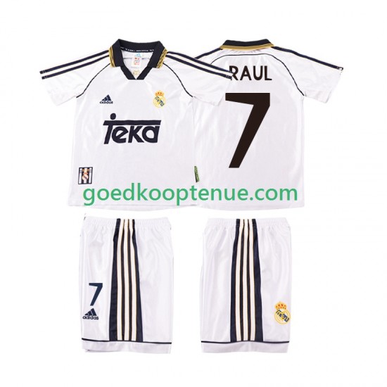 Thuis Retro Tenue van Real Madrid RAUL 7 2000 Kind 2-13 jaar 1998 Korte Mouw Thuis Retro Tenue van Real Madrid RAUL 7 2000 Kind 2-13 jaar 1998 Korte Mouw