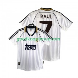 Thuis Retro Tenue van Real Madrid RAUL 7 2000 Heren 1998 Korte Mouw