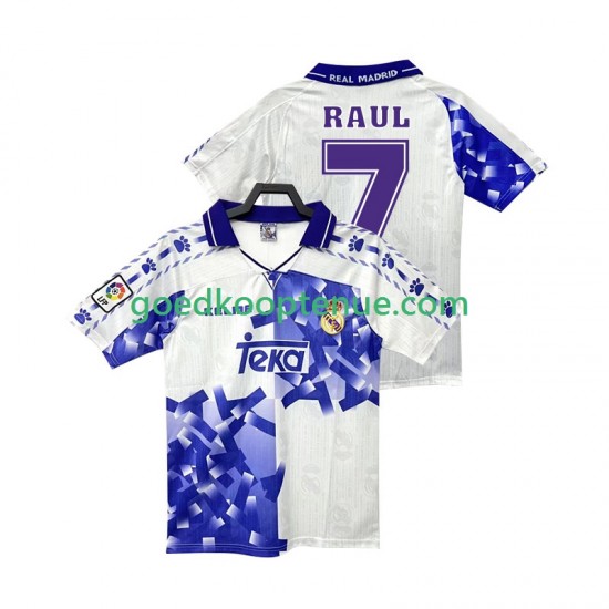 3de Retro Tenue van Real Madrid RAUL 7 1996 1997 Heren Korte Mouw