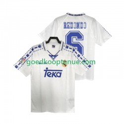 Thuis Retro Tenue van Real Madrid REDONDO 6 1996 1997 Heren Korte Mouw