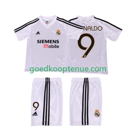 Thuis Retro Tenue van Real Madrid RONALDO 9 5 Kind 2-13 jaar 2004 2002 Korte Mouw Thuis Retro Tenue van Real Madrid RONALDO 9 5 Kind 2-13 jaar 2004 2002 Korte Mouw
