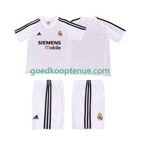 Thuis Retro Tenue van Real Madrid 5 Kind 2-13 jaar 2004 2002 Korte Mouw Thuis Retro Tenue van Real Madrid 5 Kind 2-13 jaar 2004 2002 Korte Mouw