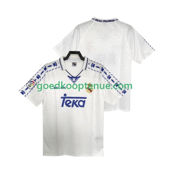 Thuis Retro Tenue van Real Madrid 1996 1997 Heren Korte Mouw