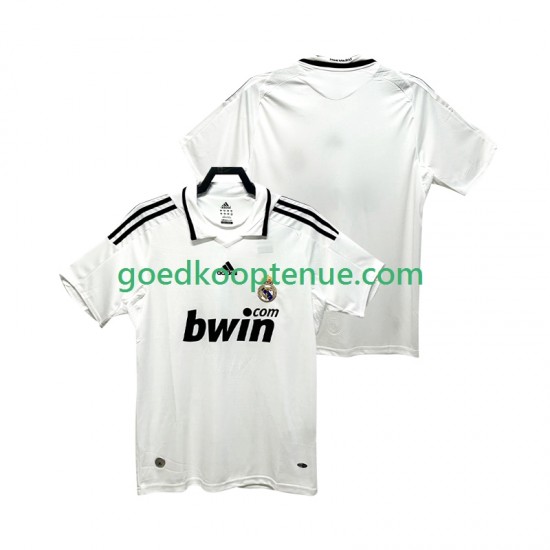 Thuis Retro Tenue van Real Madrid 2009 Heren 2008 Korte Mouw