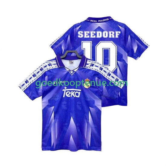 Uit Retro Tenue van Real Madrid SEEDORF 10 1996 1997 Heren Korte Mouw