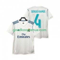 Thuis Retro Tenue van Real Madrid SERGIO RAMOS 4 2017 2018 Heren Korte Mouw