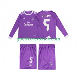 Uit Retro Tenue van Real Madrid ZIDANE 5 2016 Kind 2-13 jaar Lange Mouw
