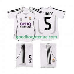 Thuis Retro Tenue van Real Madrid ZIDANE 5 2007 Kind 2-13 jaar 2006 Korte Mouw