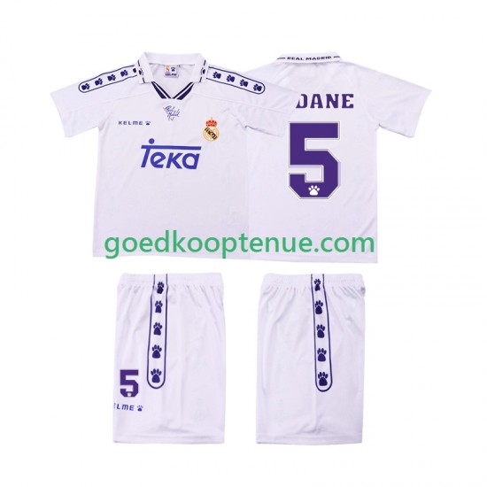 Thuis Retro Tenue van Real Madrid ZIDANE 5 1996 Kind 2-13 jaar 1994 Korte Mouw