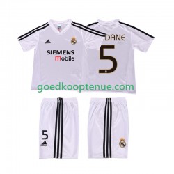 Thuis Retro Tenue van Real Madrid ZIDANE 5 5 Kind 2-13 jaar 2004 2002 Korte Mouw