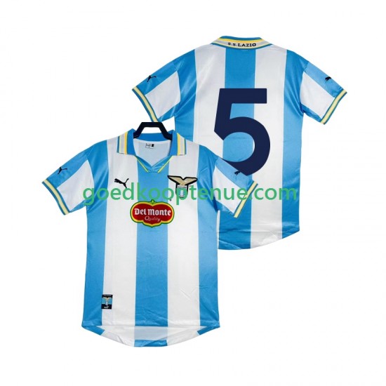 Thuis Retro Tenue van SS Lazio 5 2000 Heren 1999 Korte Mouw