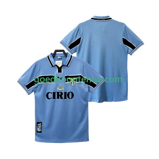 Thuis Retro Tenue van SS Lazio Heren 1998 1999 Korte Mouw