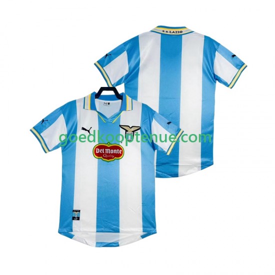 Thuis Retro Tenue van SS Lazio 2000 Heren 1999 Korte Mouw
