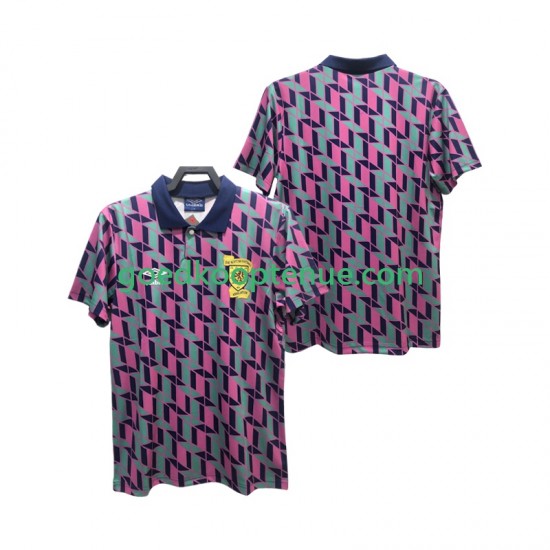 Uit Retro Tenue van Schotland 1988 1989 Heren Korte Mouw