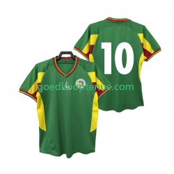 Uit Retro Tenue van Senegal 10 Heren 2002 Korte Mouw