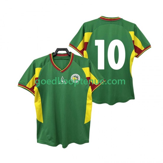 Uit Retro Tenue van Senegal 10 Heren 2002 Korte Mouw