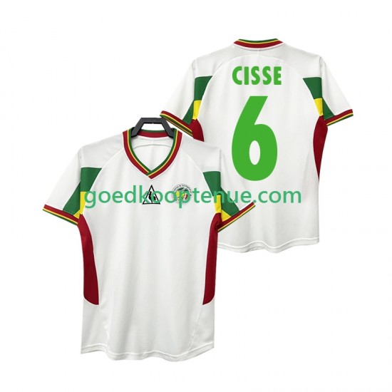 Thuis Retro Tenue van Senegal CISSE 6 Heren 2002 Korte Mouw