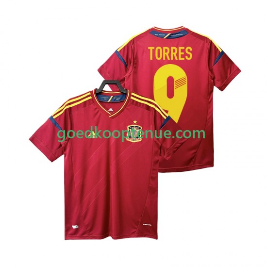 Thuis Retro Tenue van Spanje TORRES 9 2012 Heren Korte Mouw