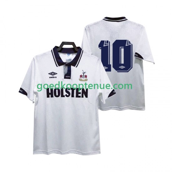 Thuis Retro Tenue van Tottenham Hotspur 10 1991 1993 Heren Korte Mouw