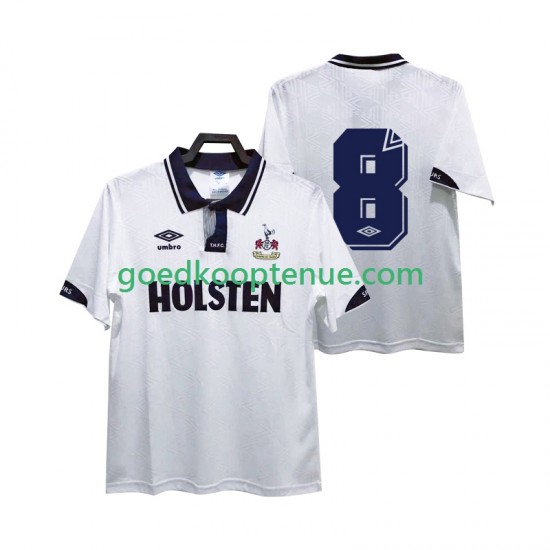 Thuis Retro Tenue van Tottenham Hotspur 8 1991 1993 Heren Korte Mouw