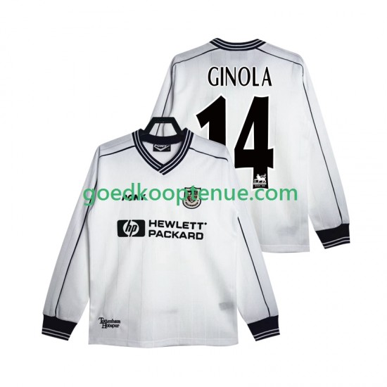 Thuis Retro Tenue van Tottenham Hotspur GINOLA 14 1997 Heren 1999 Lange Mouw