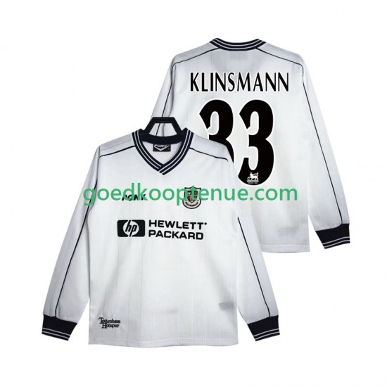 Thuis Retro Tenue van Tottenham Hotspur KLINSMANN 33 1997 Heren 1999 Lange Mouw