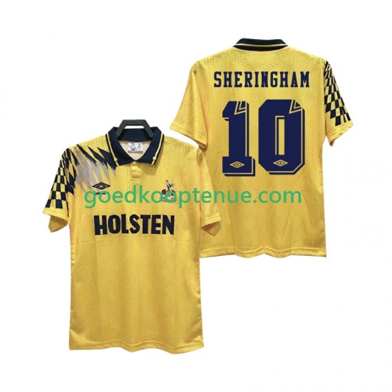 Uit Retro Tenue van Tottenham Hotspur SHERINGHAM 10 1992 Heren 1994 Korte Mouw
