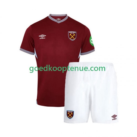 Thuis Tenue van West Ham United Kind 2-13 jaar 2025-26 Korte Mouw