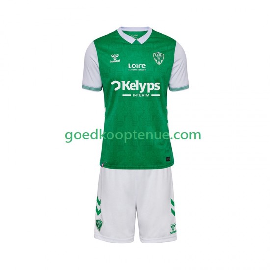 Thuis Tenue van AS Saint-Etienne Kind 2-13 jaar 2025-26 Korte Mouw