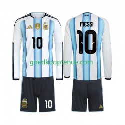 Thuis Tenue van Argentinië Lionel Messi 10 Kind 2-13 jaar WK 2026 Lange Mouw