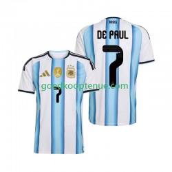 Thuis Tenue van Argentinië Rodrigo De Paul 7 Heren WK 2026 Korte Mouw