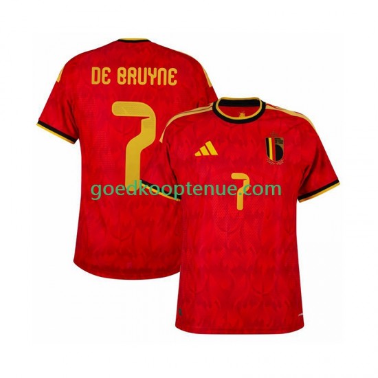 Thuis Tenue van België de bruyne 7 Heren WK 2026 Korte Mouw