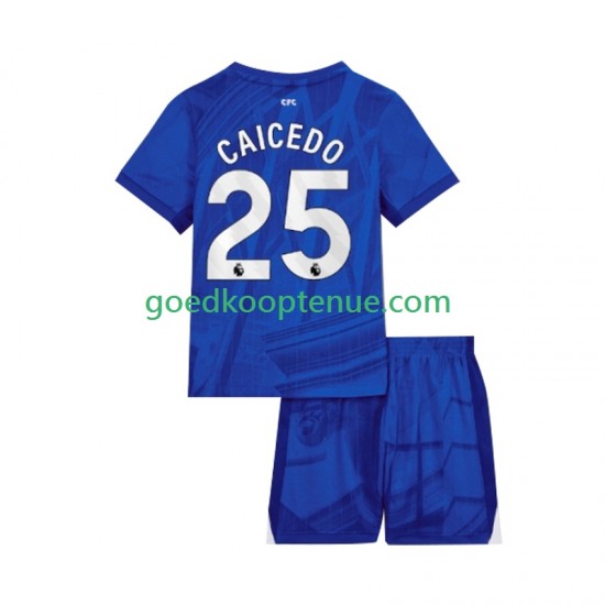 Thuis Tenue van Chelsea Moises Caicedo 25 Kind 2-13 jaar 2025-26 Korte Mouw