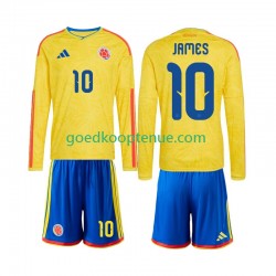 Thuis Tenue van Colombia James Rodriguez 10 Kind 2-13 jaar WK 2026 Lange Mouw