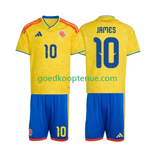 Thuis Tenue van Colombia James Rodriguez 10 Kind 2-13 jaar WK 2026 Korte Mouw