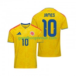 Thuis Tenue van Colombia James Rodriguez 10 Heren WK 2026 Korte Mouw