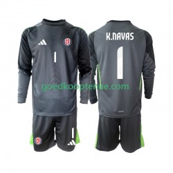 Uit Tenue van Costa Rica Keepersshirt Keylor Navas 1 Kind 2-13 jaar 2025 Lange Mouw