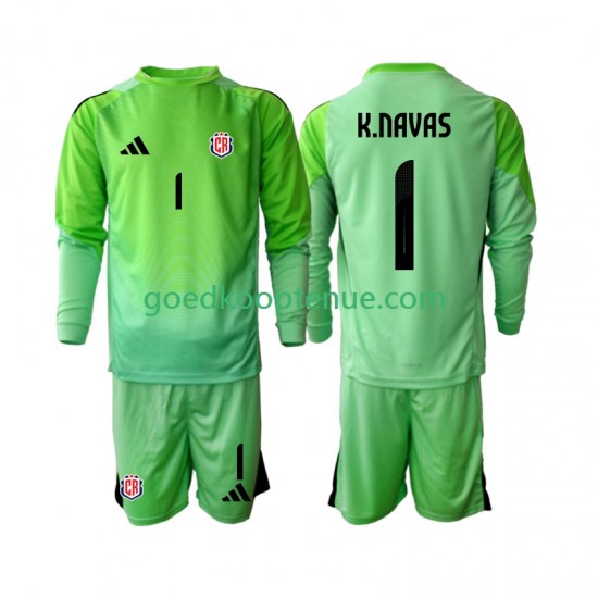 Thuis Tenue van Costa Rica Keepersshirt Keylor Navas 1 Kind 2-13 jaar 2025 Lange Mouw