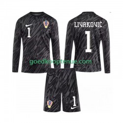 3de Tenue van Kroatië Keepersshirt DOMINIK LIVAKOVIC 1 Kind 2-13 jaar 2024 Lange Mouw