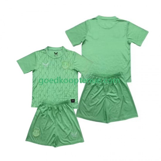 Thuis Tenue van Everton Keepersshirt Kind 2-13 jaar 2025-26 Korte Mouw