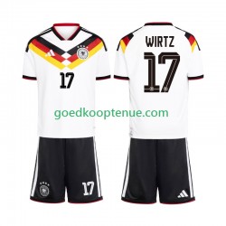 Thuis Tenue van Duitsland Florian Wirtz 17 Kind 2-13 jaar WK 2026 Korte Mouw