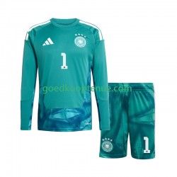 Thuis Tenue van Duitsland Keepersshirt Manuel Neuer 1 Kind 2-13 jaar WK 2026 Lange Mouw
