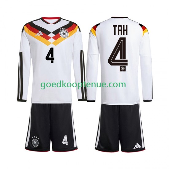 Thuis Tenue van Duitsland Jonathan Tah 4 Kind 2-13 jaar WK 2026 Lange Mouw