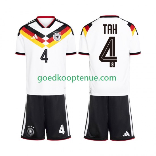 Thuis Tenue van Duitsland Jonathan Tah 4 Kind 2-13 jaar WK 2026 Korte Mouw